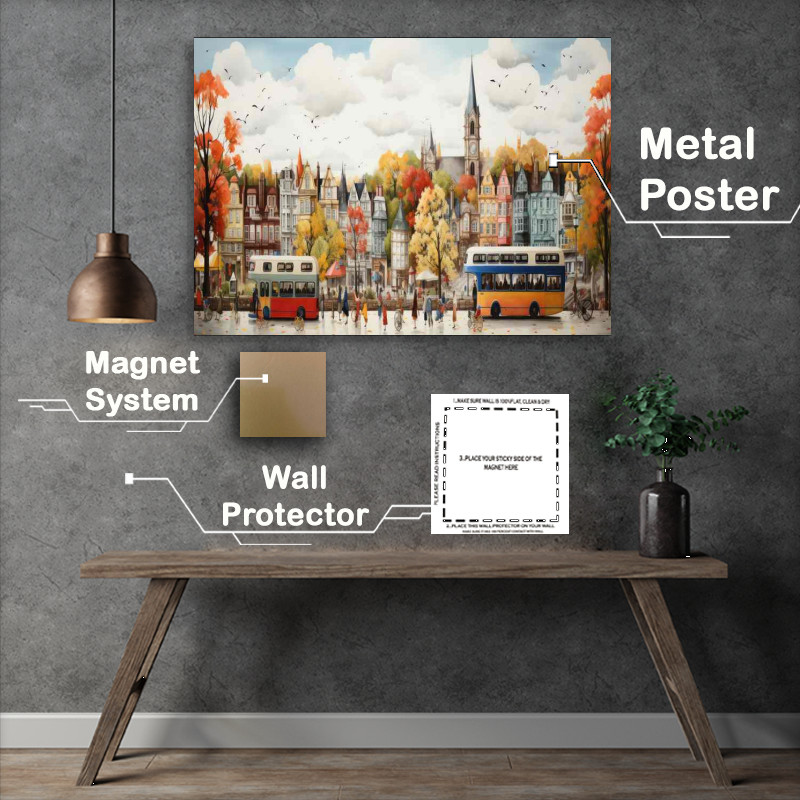 Buy Metal Poster : (Enchanted Village Quirky Fantasy Unveiled)